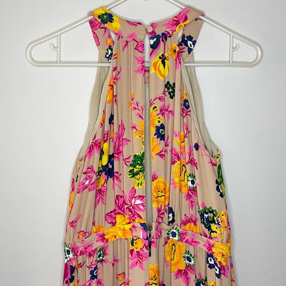 MSGM Floral Print Halter Maxi Dress Size 40(S) - Picture 5 of 10